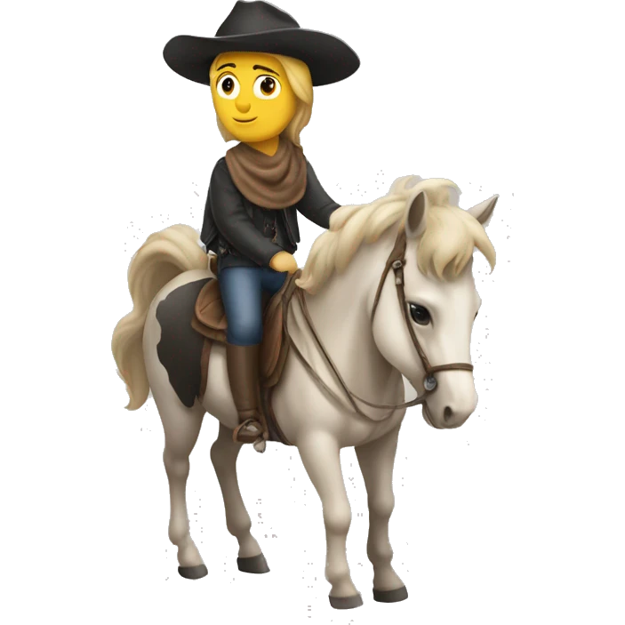 Una persona che monta un cavallo emoji