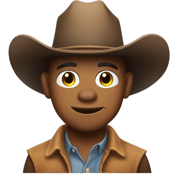 Pig with a cowboy had emoji