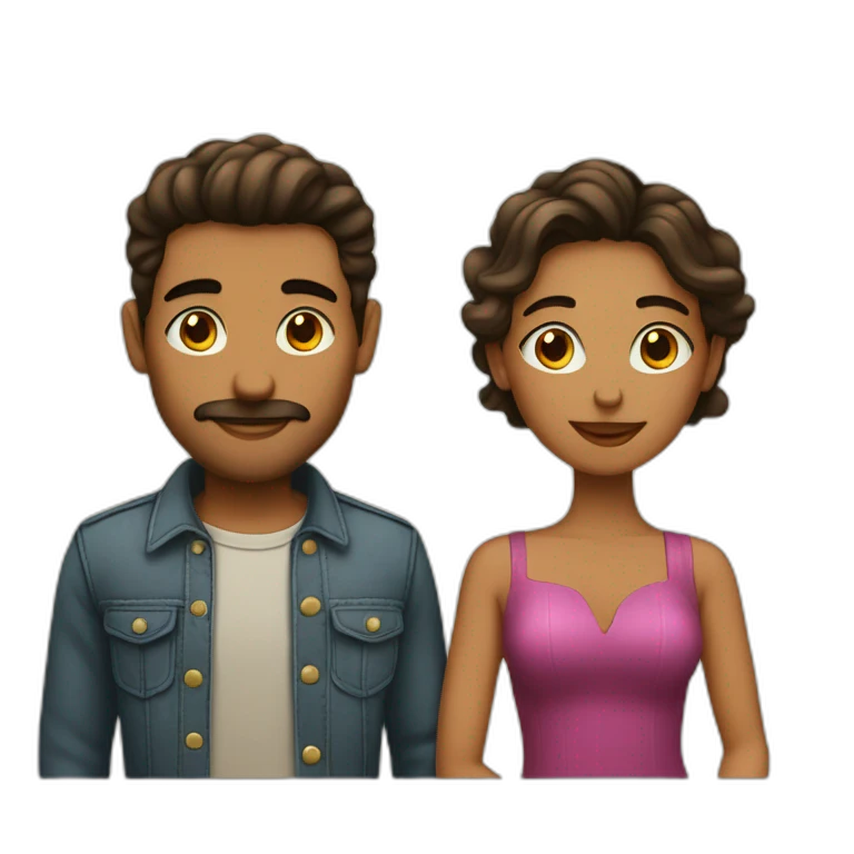 Enamorados hombre y mujer emoji