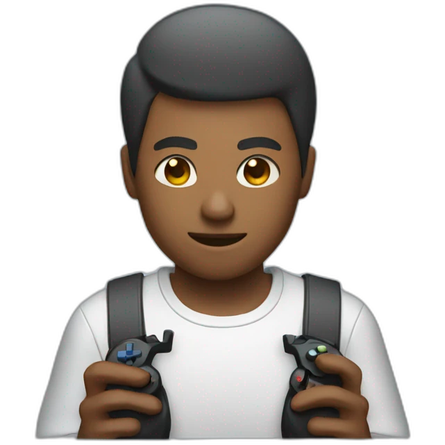 Guy playing PlayStation emoji
