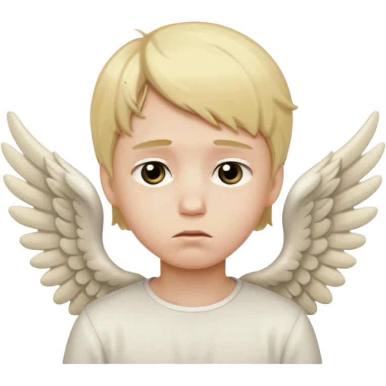 boy angel , sad emoji