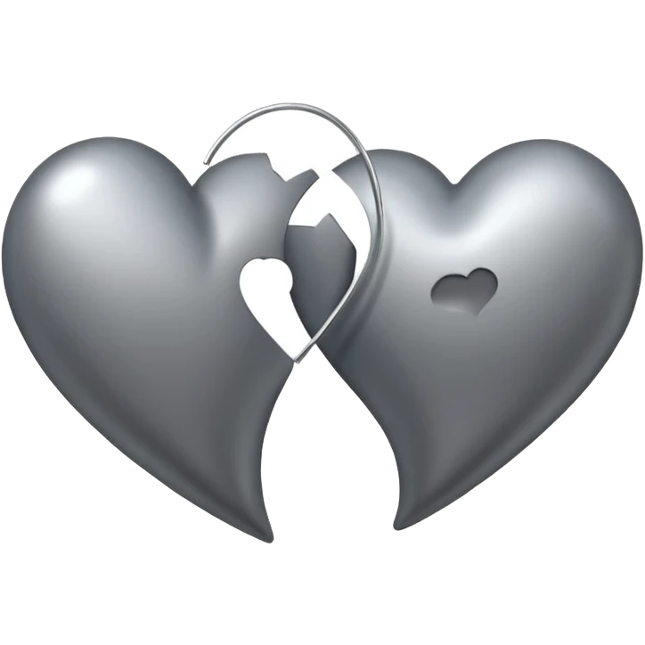 Two grey heart emoji  emoji