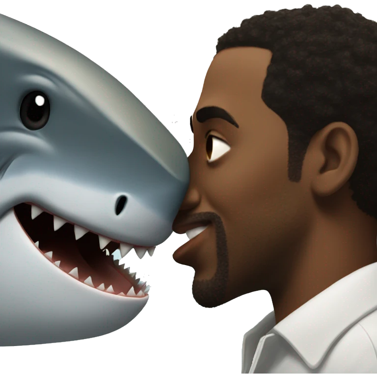 Shark kissing diddy emoji