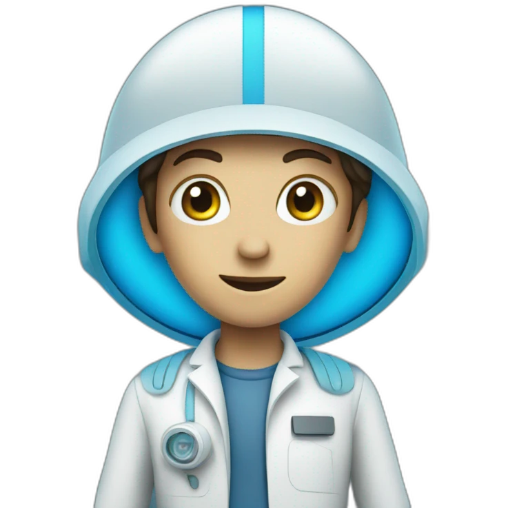 Et blue science tech emoji