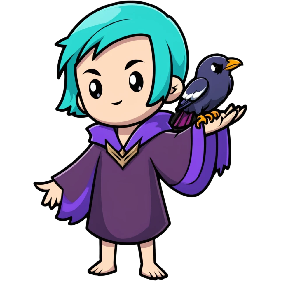 Morrigan from Dragon Age transforming into a raven emoji