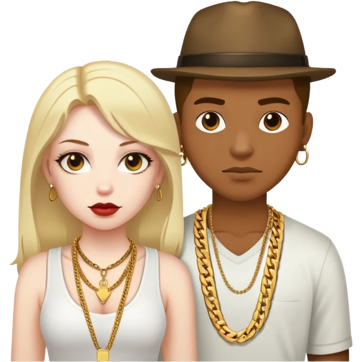 quite girl and her gangster boyfriend  emoji