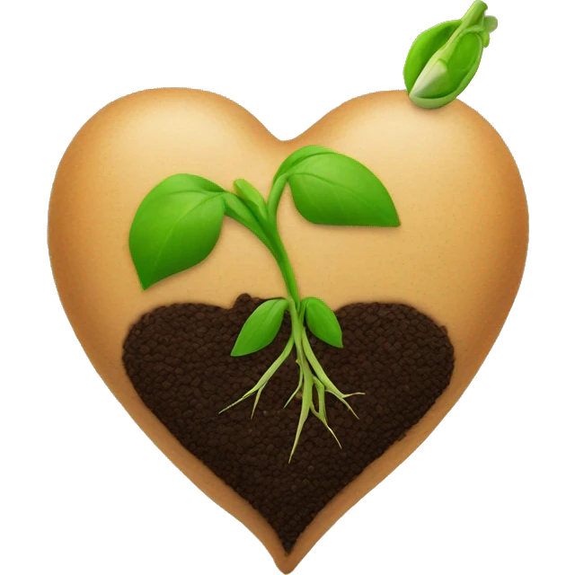 heart shape seed with Sprout emoji