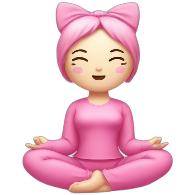 Hello Kitty yoga emoji