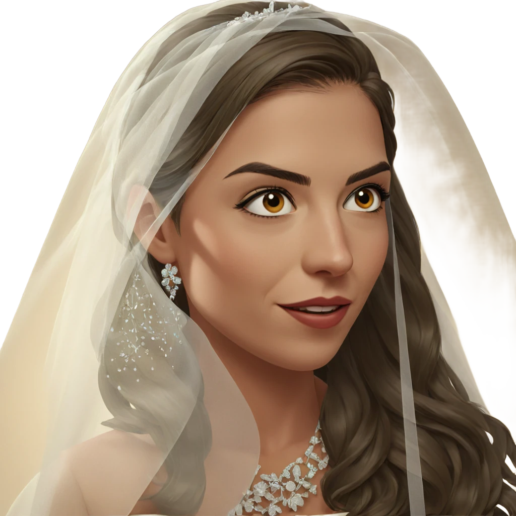 bridal portrait of girl emoji