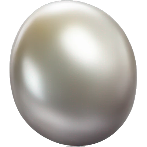 grey Pearl stone in oyster emoji