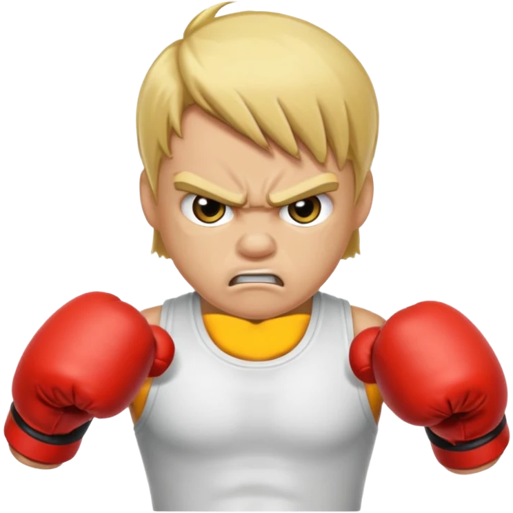 blonde angry boxer  emoji