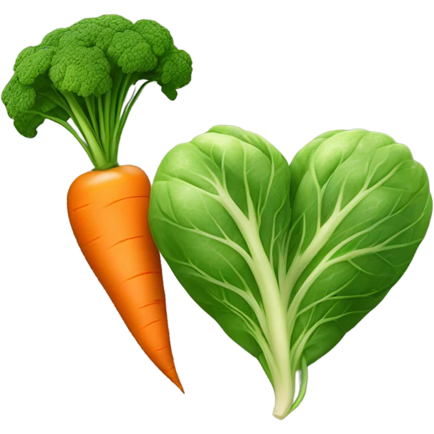 Vegetarian love emoji