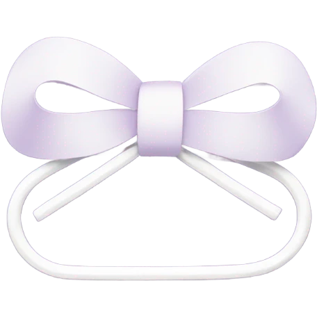 Lilac paper clip with a white bow emoji