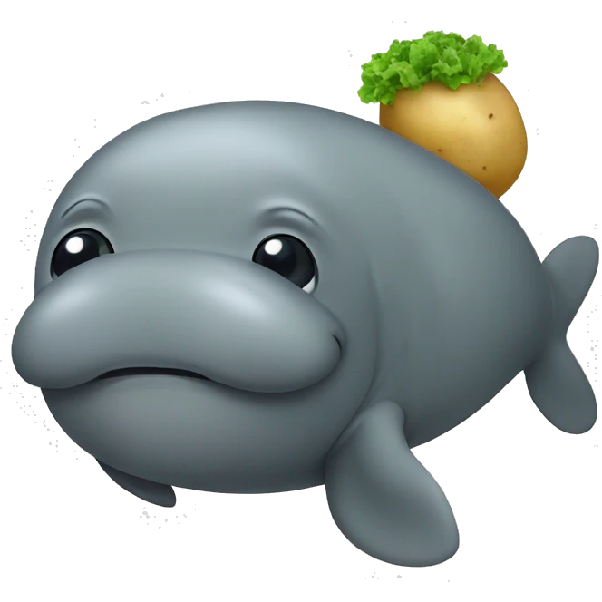 manatee with a potato  emoji