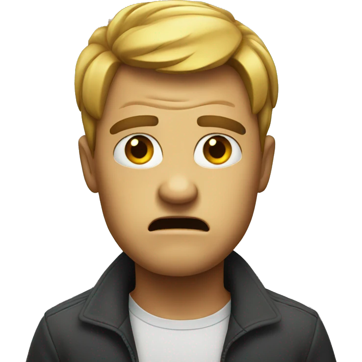 A face that shows anger emoji