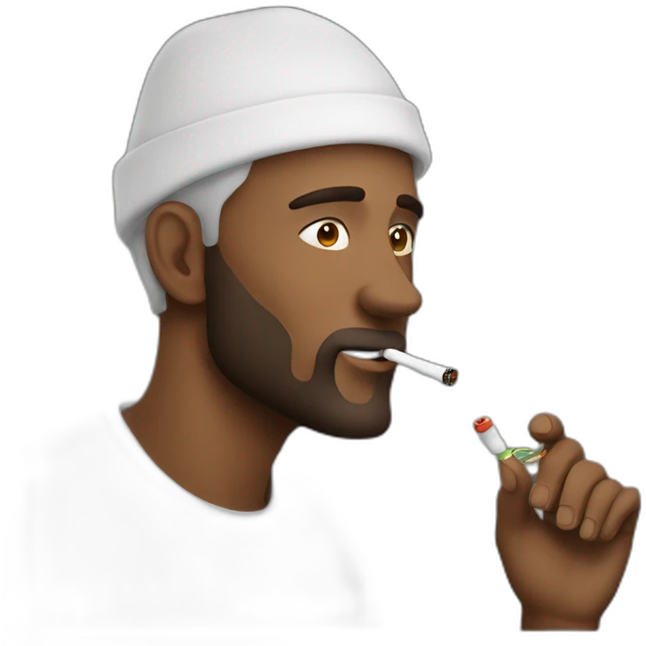 Man smoking shisha emoji