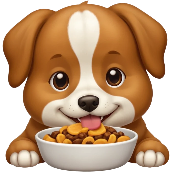 Perro comiendo  emoji