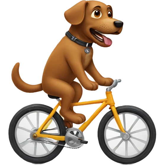 Dog riding bike emoji
