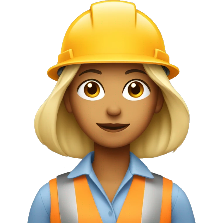 woman engineer wearing safety hat emoji
