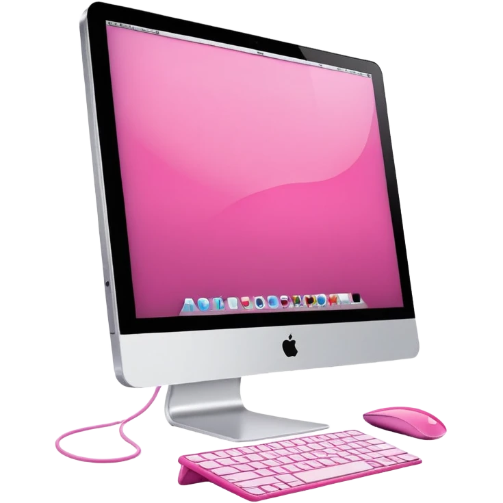 ultra realistic pink imac emoji