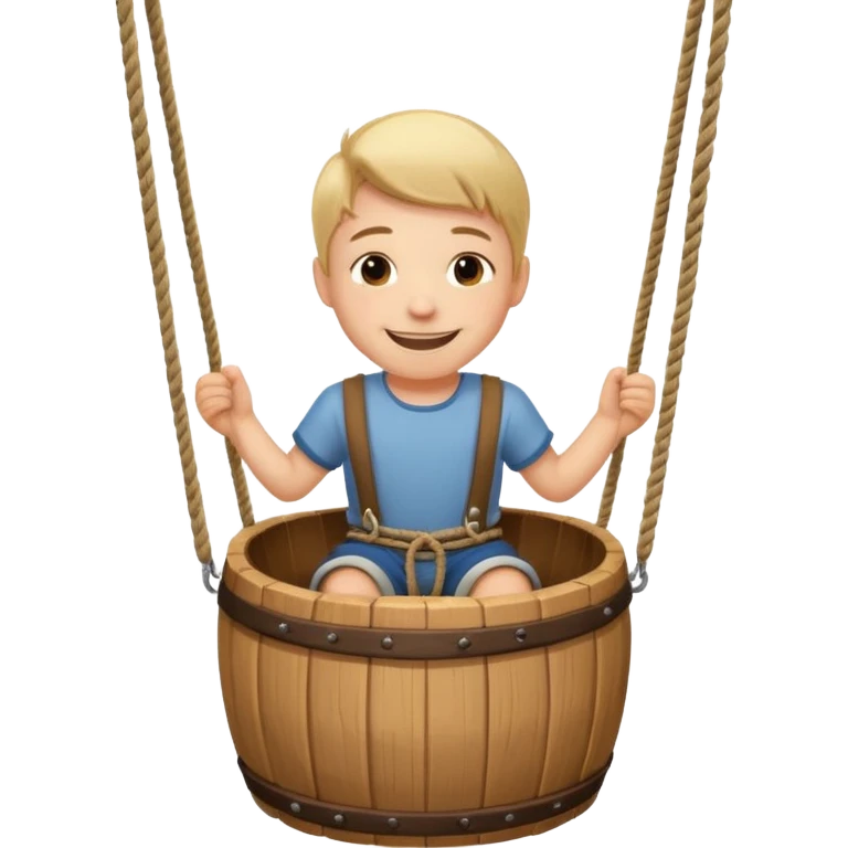 Boy in a barrel swing emoji