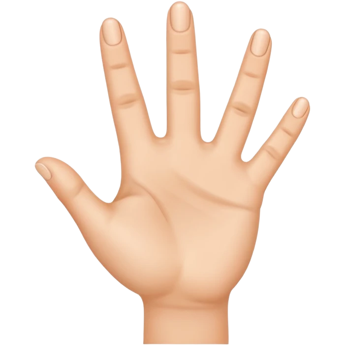 emoji com a mão mostrando 4 dedos emoji
