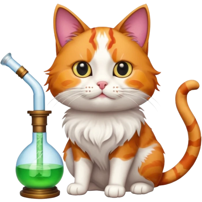 Cat with a bong emoji