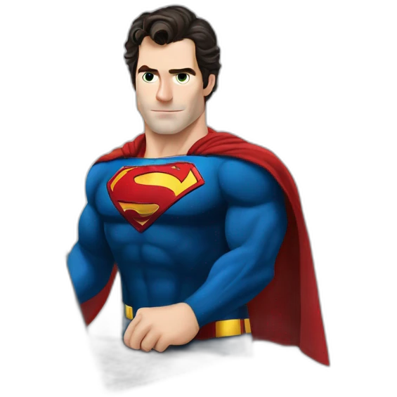 henry cavill super man using a laptop emoji
