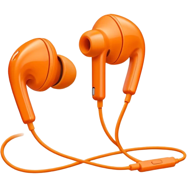 Earburds Orange  emoji