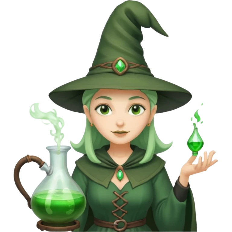 green witch cooking potion emoji