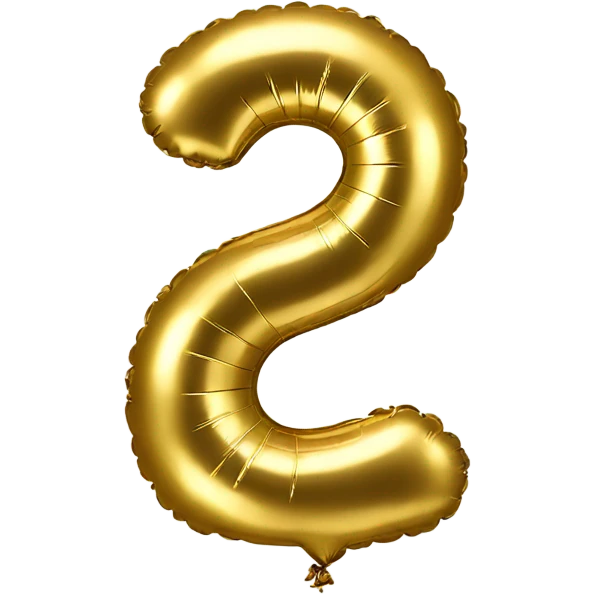 gold number 5 balloon emoji