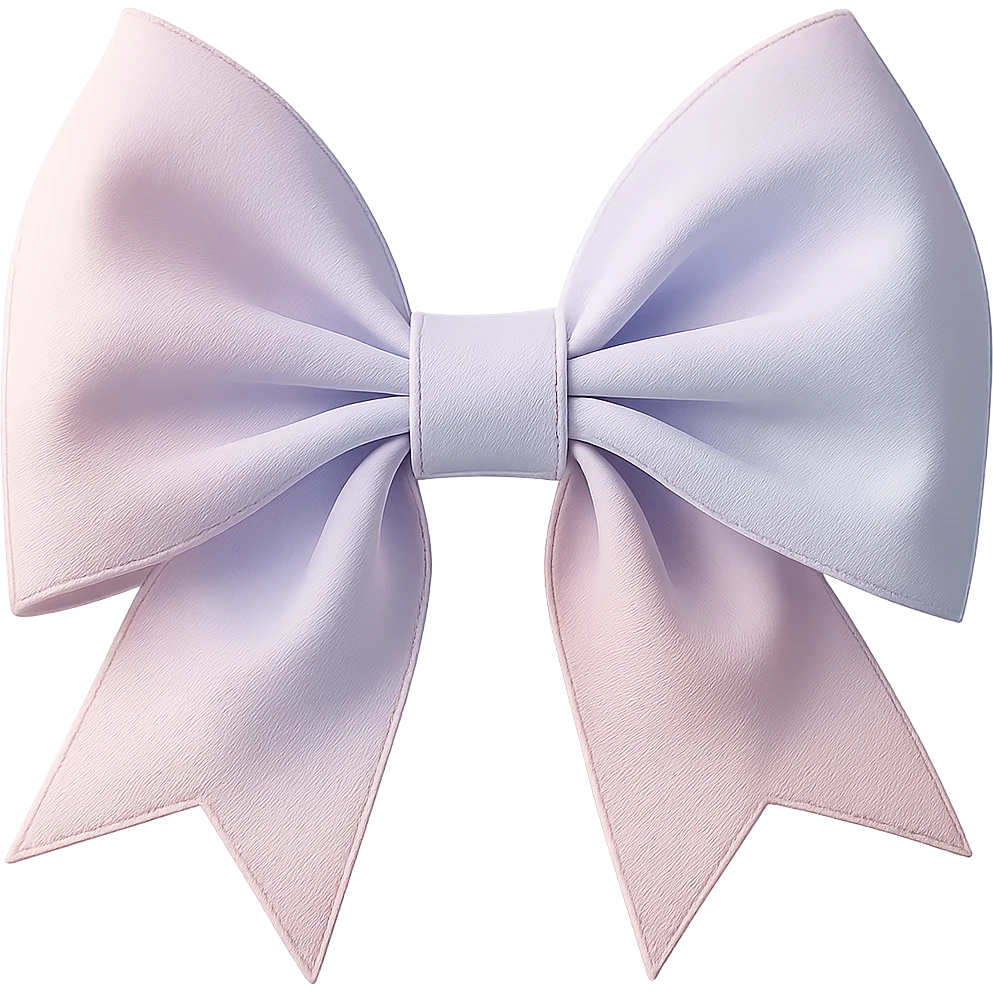 Make the pink gothic bow pastel colored in a photorealistic style. Keep the background transparent. emoji