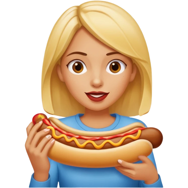 Megan Maroney eating a hotdog emoji
