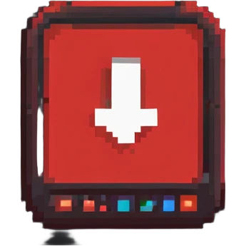 red video streaming icon simple design emoji