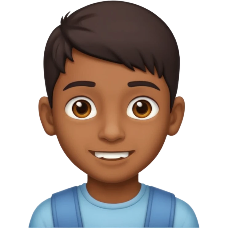 Indian boy with braces on teeth emoji