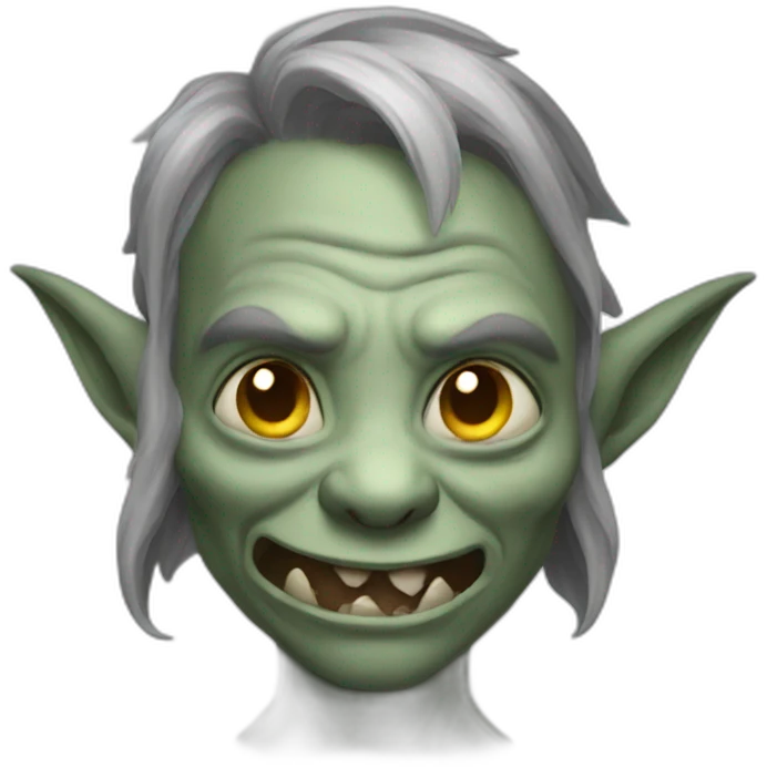 beautiful grey goblin emoji
