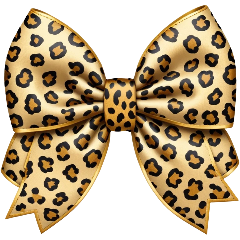 leopard print bow emoji