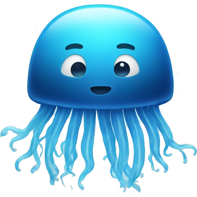Jellyfish blue emoji