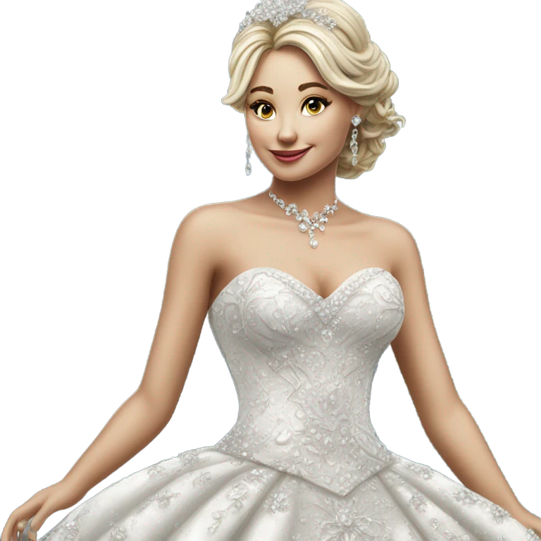Hyper Realistic ornate detailed Wedding dress displays with diamanté  emoji