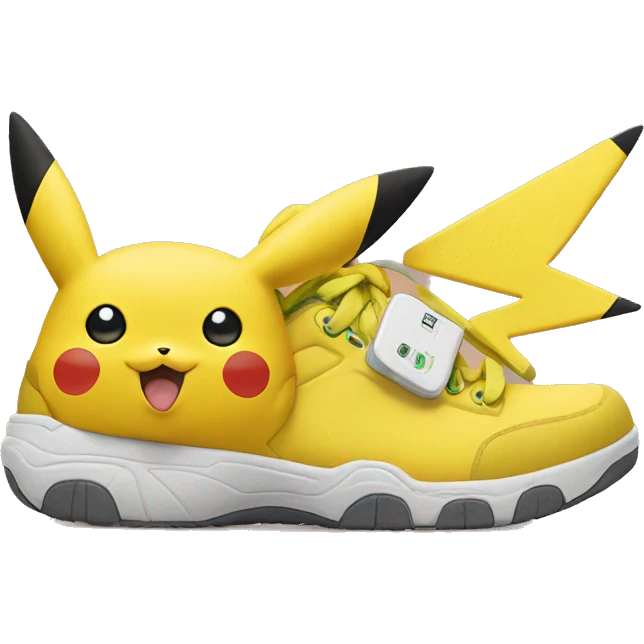 Pikachu in a Nike tech and crocs emoji
