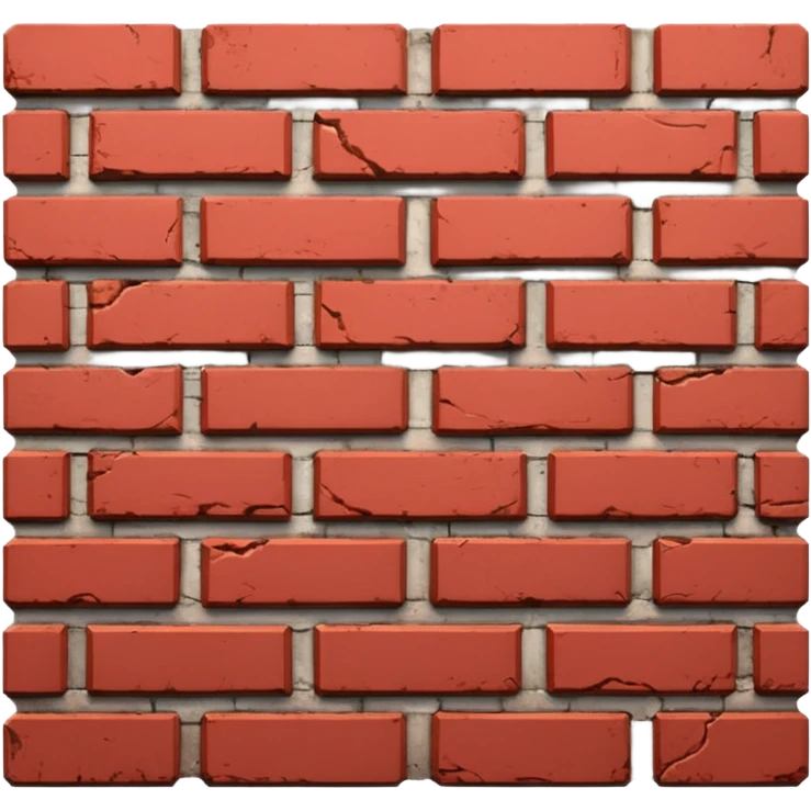 Agora um tijoloBrick wall: emoji