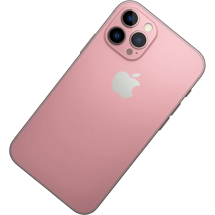 Make a pink iphone turn around moji emoji