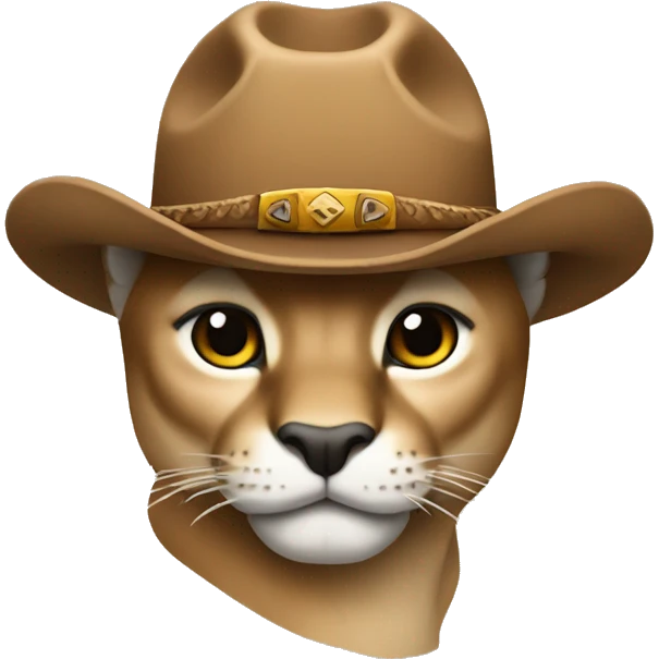 Puma with a cowboy hat emoji