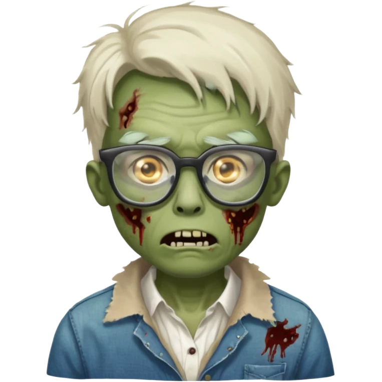 zombie with big glasses emoji