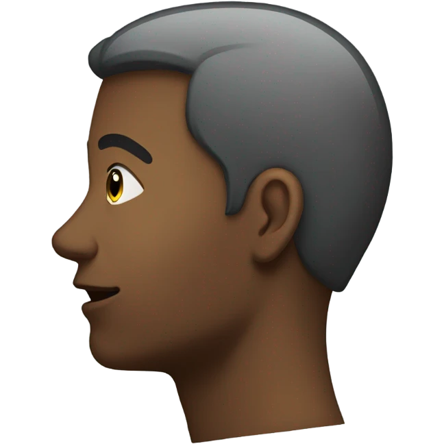 Side profile speaking emoji