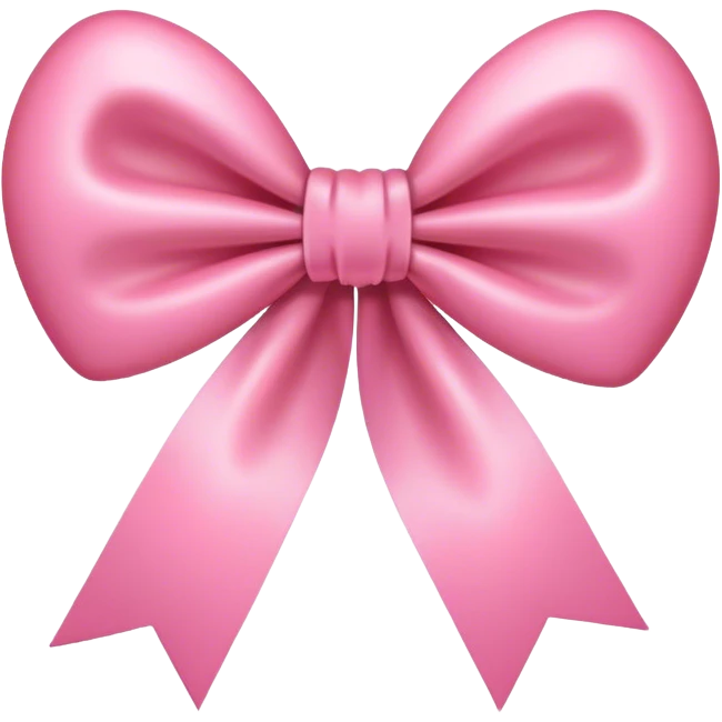 Pink heart bow emoji