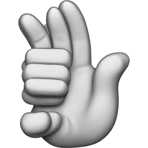“thumbs up” and “third finger up” emoji