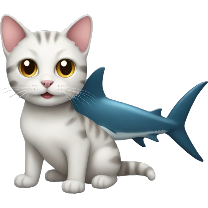 Cat with shark tail  emoji