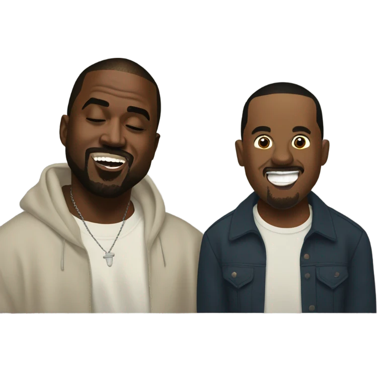 Kanye west laughing at mad kendrick lamar emoji
