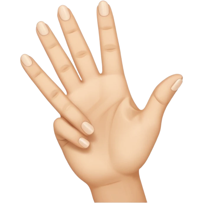 Mano con 3 dedos levantados y 2 dedos abajo emoji